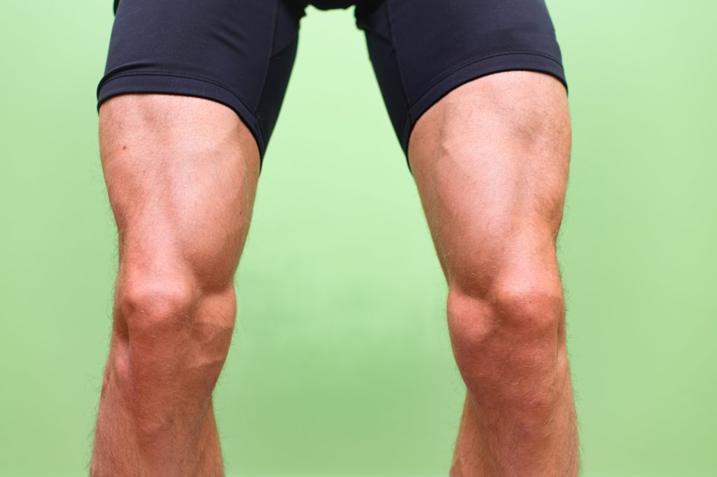 Quadriceps muscles in tension